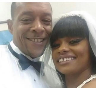 Shalana Hunter with her husband.